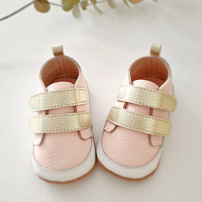 THE LOW-TOP SNEAKERS - ROSA y DORADO