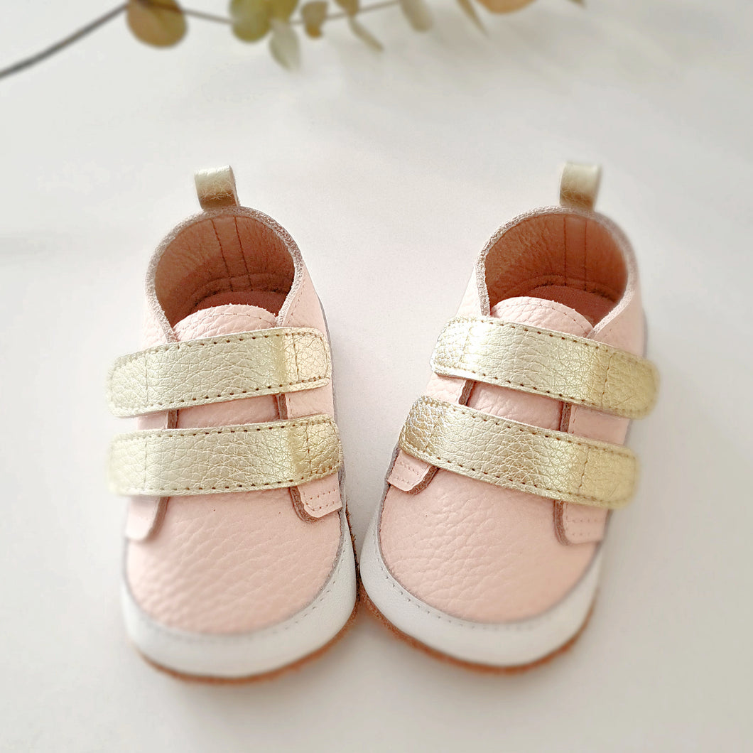 THE LOW-TOP SNEAKERS - ROSA y DORADO