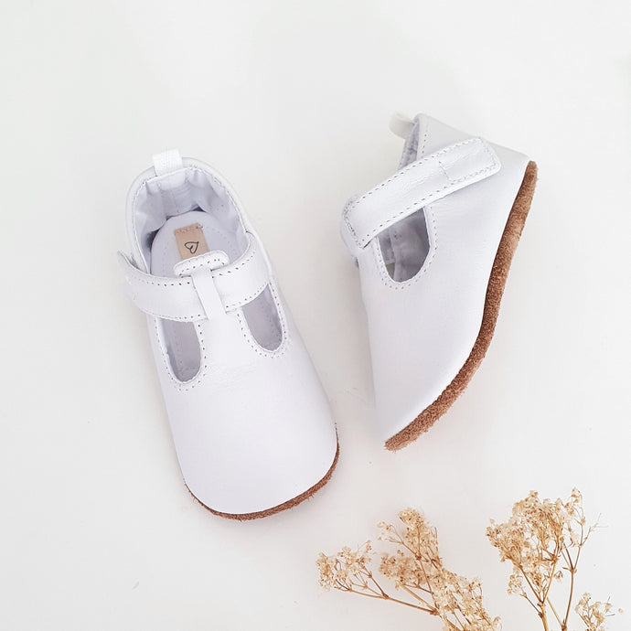 THE VINTAGE T-STRAPS - BLANCO