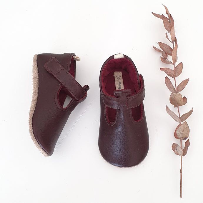 THE VINTAGE T-STRAPS - BORDO